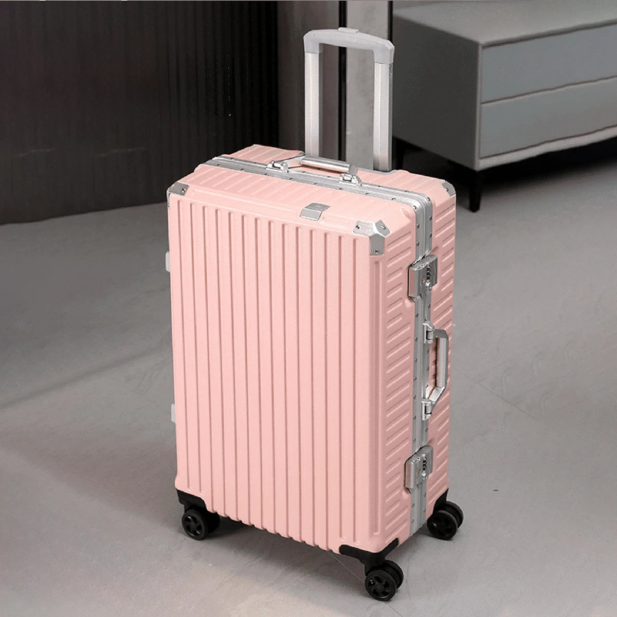 Trolley Luggage 20 24 26 28 Inch Aluminum Frame Rolling Luggage Case USB Travel Suitcase on Wheels Combination Lock Carry-On Luggage Viralgem Store