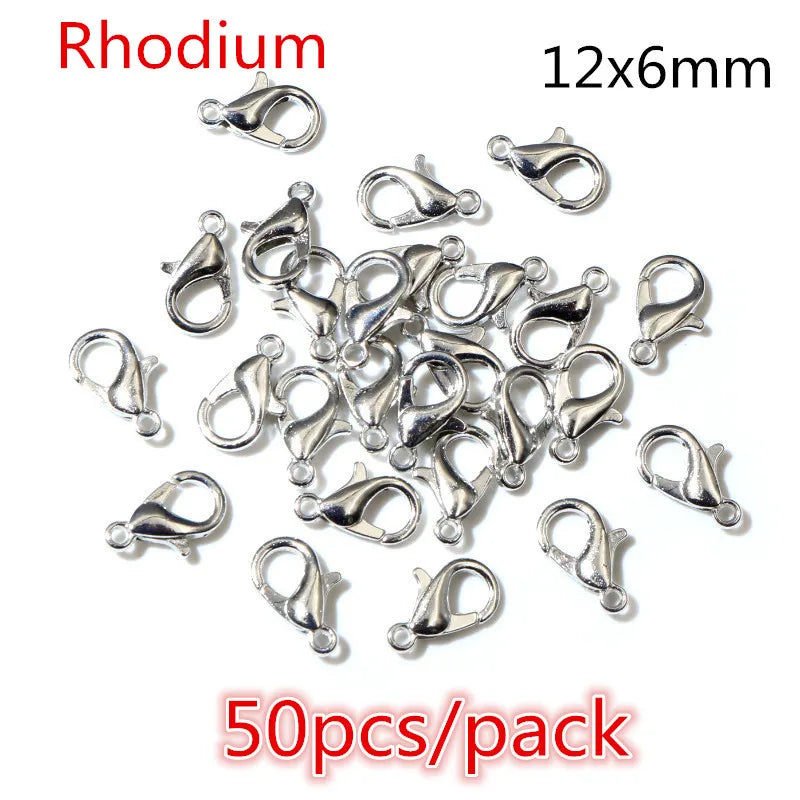 50-200pcs DIY Jewelry Making Accessories Findings Earring Hooks/Jump Rings/Lobster Clasps Craft