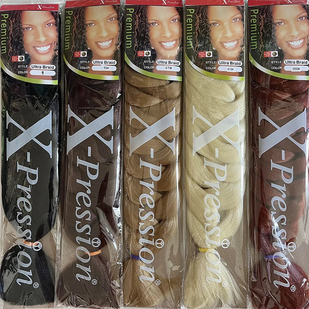 82 Inch Jumbo Braiding Hair Synthetic Xpression Braids Crochet Hair Extensions 165g  Pre Stretched Braid Wholesale For Women