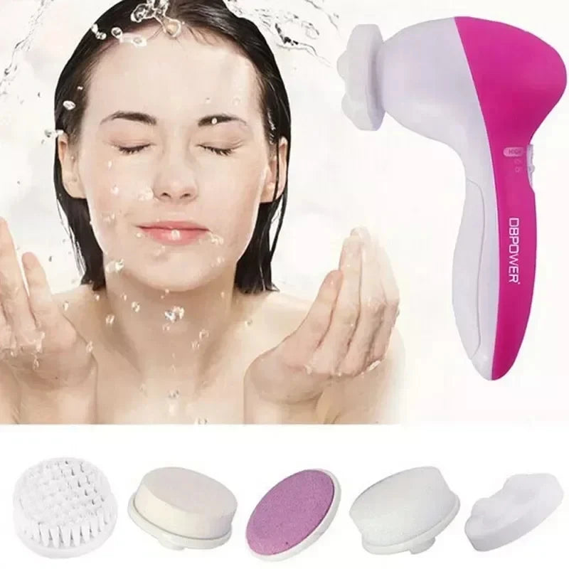 5 in 1 Facial Cleanser Pore Cleanser Face Massager Deep Electric Cleansing Brush Pore Cleaner Blackhead Remover Skin Beauty Care Viralgem Store