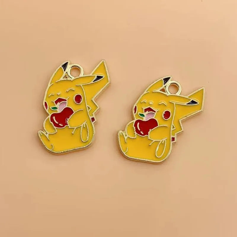 10pcs Cartoon Anime Character Enamel Charms Earring Pendant for Making DIY Keychain Necklace Drip Oil Metal Jewelry Accessories