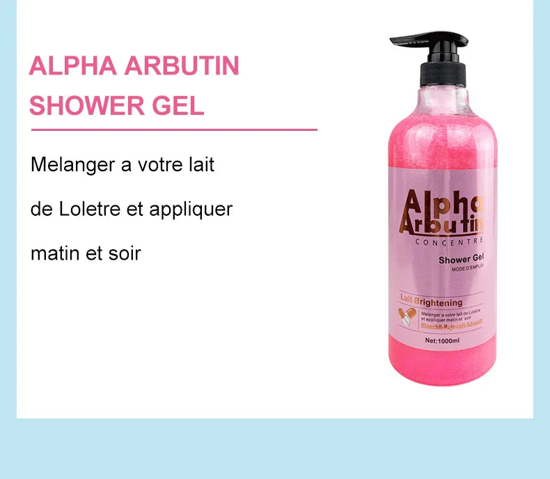 1000ml Vitamin C Body Lotion Anti-aging Shower Gel AHA and Arbutin Beauty Skin Body Wash for Dropshipping Viralgem Store