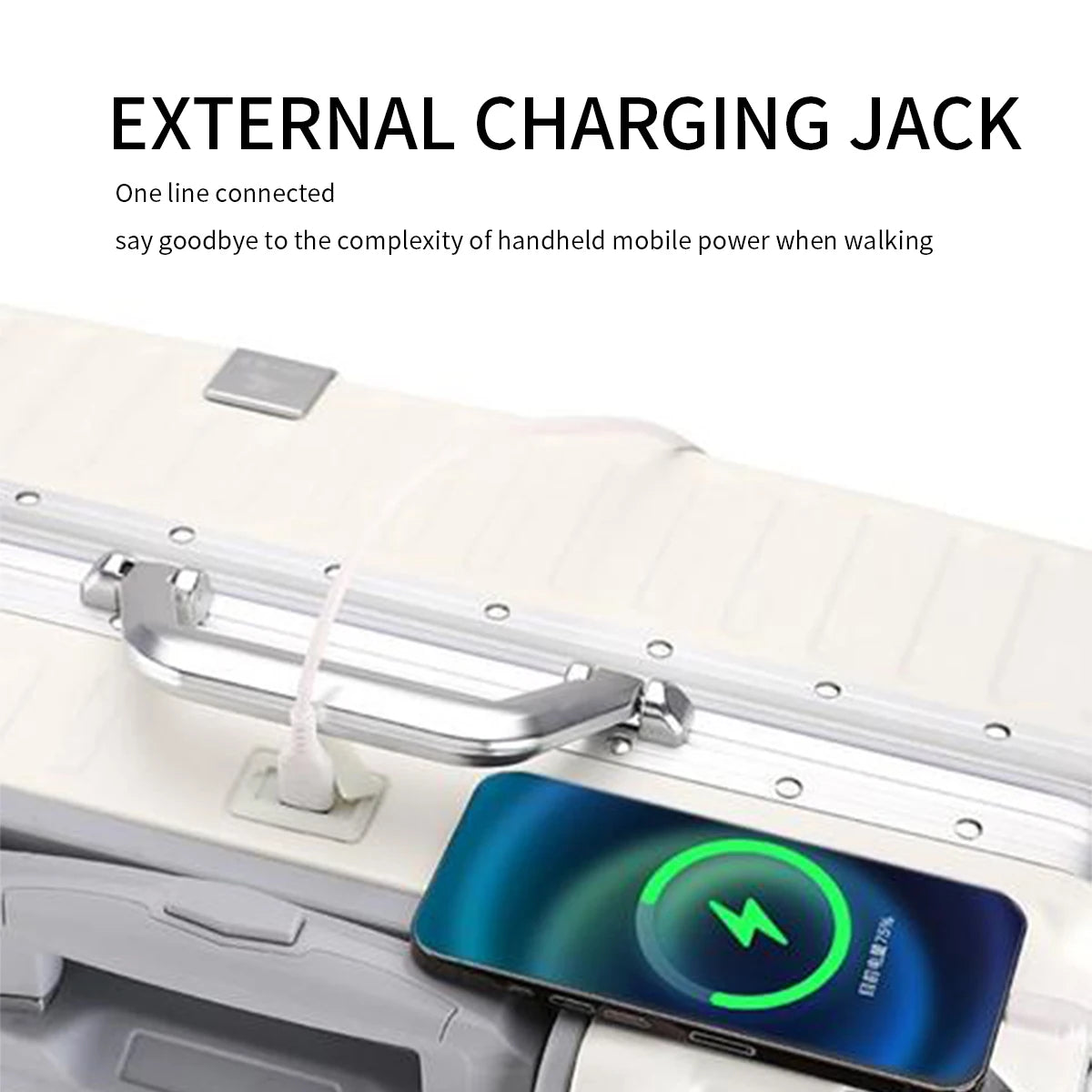 Trolley Luggage 20 24 26 28 Inch Aluminum Frame Rolling Luggage Case USB Travel Suitcase on Wheels Combination Lock Carry-On Luggage Viralgem Store