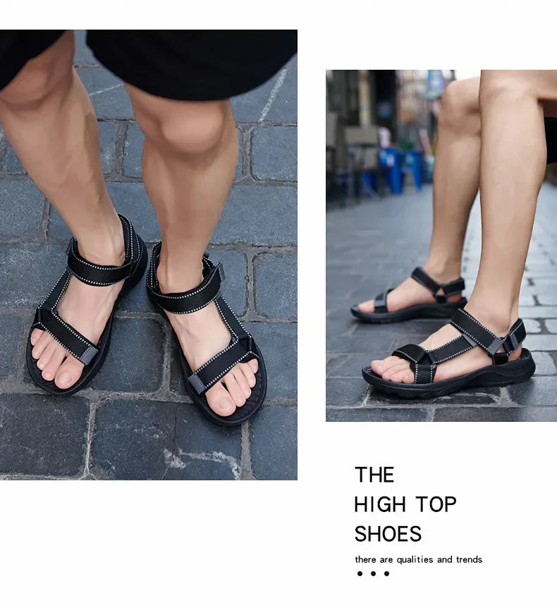 2024 New Men Sandals Non-slip Summer Flip Flops High Quality Outdoor Beach Slippers Casual Shoes Cheap Men's shoes Water Shoes Viralgem Store