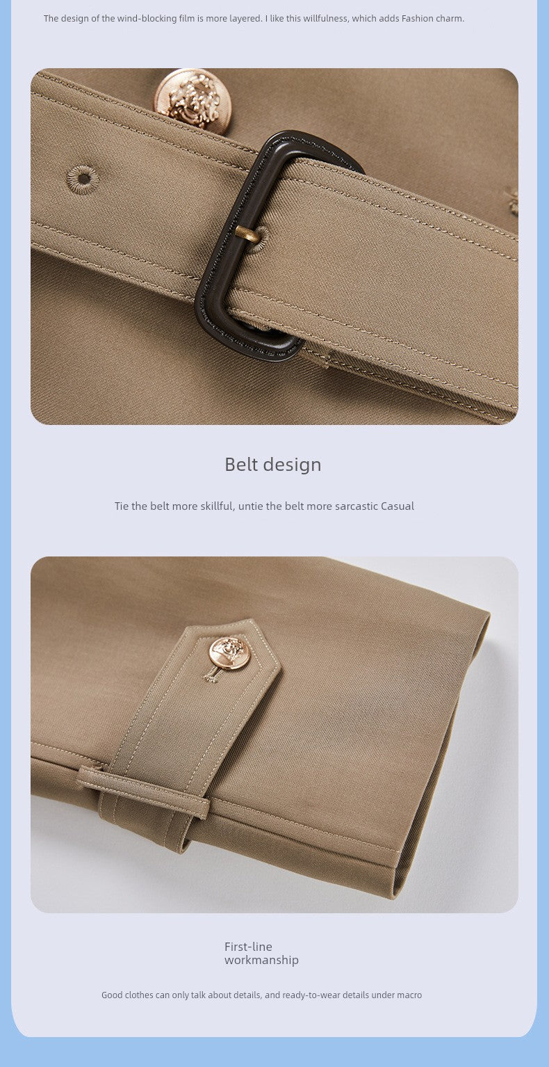 2024 Spring & Fall New Arrival Big Brand Classy C Double Breasted Loose Retro Elegant Mid Length Long Length Trench Coat Outwear Women Viralgem Store