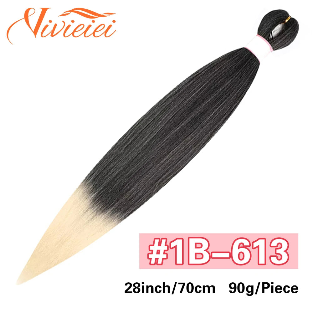 Synthetic Jumbo Braids Hair Extensions 28 Inch Braiding Hair Pre Stretched Orange Green White Blue Red Pink Purple Braids Viralgem Store