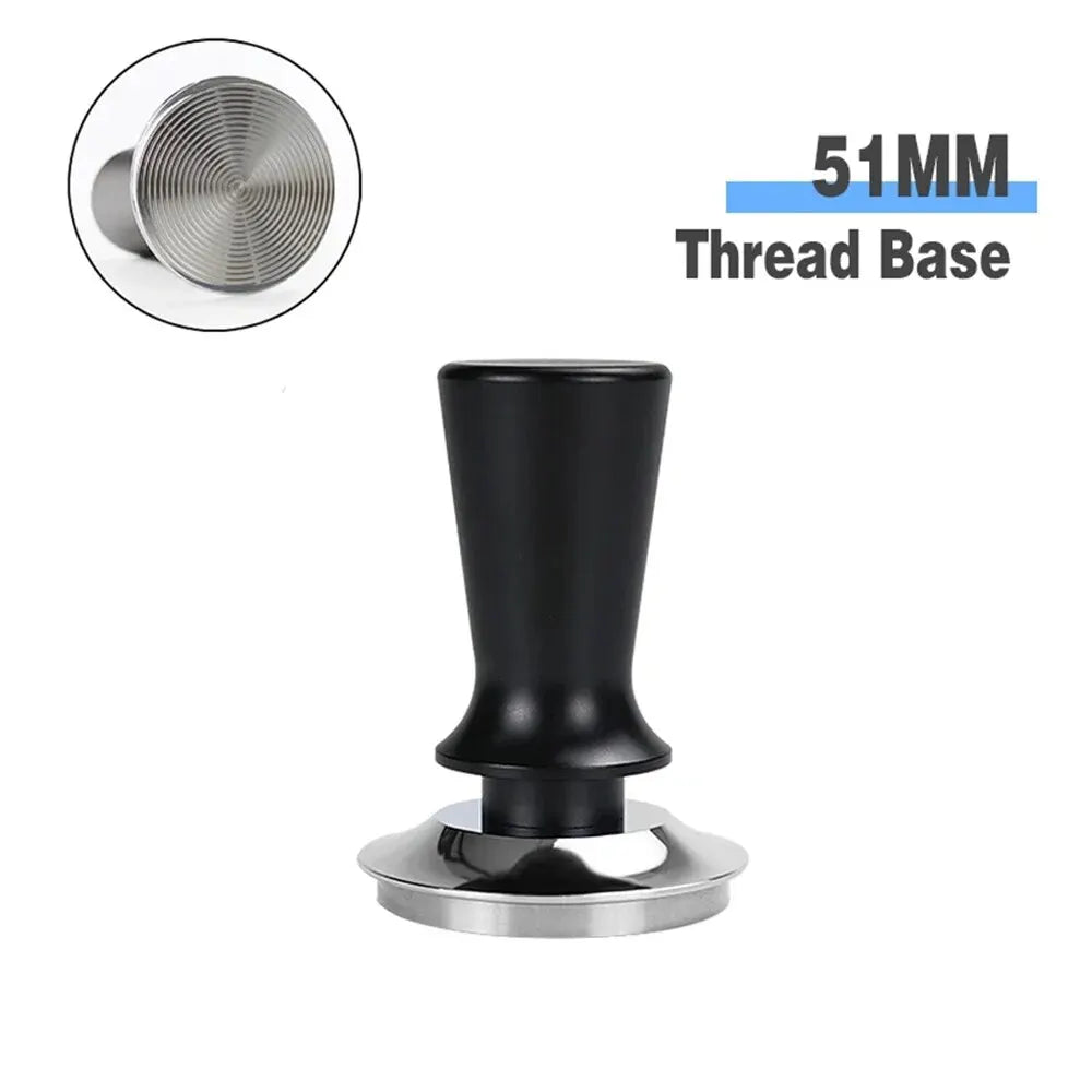 51mm 53mm 58mm Coffee Tampers Spring Loaded Coffee Tamper Ripple Base Aluminum Self Leveling Espresso Tamper Coffee Tamper Kit