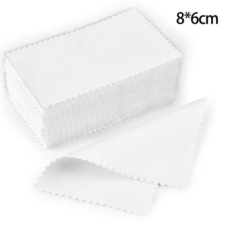 50Pcs Polish Polishing Cloth Silver Color Cleaning Polishing Cloth Soft Clean Wipe Wiping Cloth For Silver Gold Jewelry Tool
