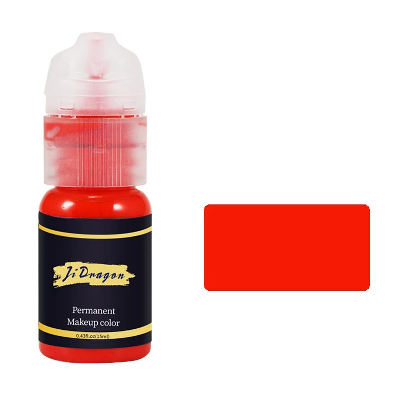 15ml Tattoo ink Pigment Color Paint Set Mix Permanent Makeup Microblading Eyebrow Lip Eyeliner SMP Beauty PMU Body Art Supplies