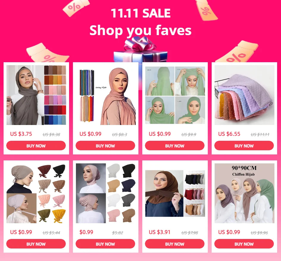 90*90CM Headwrap Heavy Chiffon Square Scarf Muslim Hijabs Women Underscarf Fashion Casual Plain Color Hijab