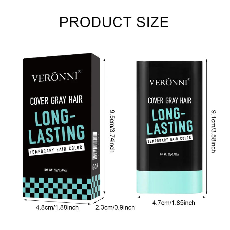 20g Portable Touch-Up Hair Stick,Temporary Hair Dye Stick - Quick Gray Coverage With Applicator Brush,Lasting Beard Color Sticks Viralgem Store