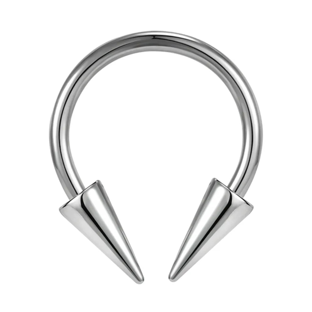 1Pcs Spike Septum Rings 16G Surgical Steel Piercing Jewelry Vertical Snake Bite Jewelry Lip Rings for Women Men 8mm/10mm Viralgem Store