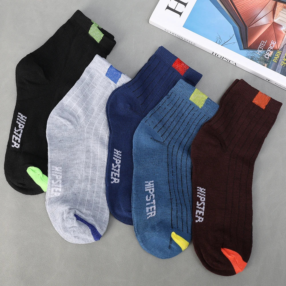 1/5pairs High Quality Men's Socks Casual Breathable Run Sports Socks Male Cotton Socks Winter Black Socks Men Large Size 38-45 Viralgem Store