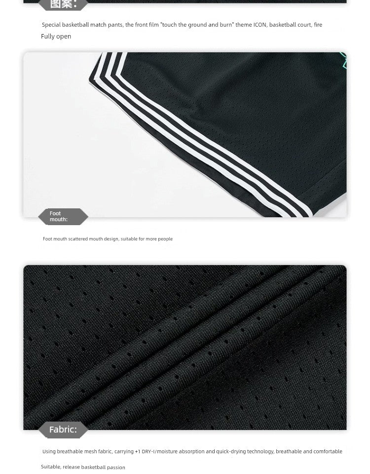 361 Degrees Men's Pants Sports Pants 2024 Summer New Arrival Men Breathable Quick-Drying 361 Loose Knitting Game Pants Basketball Shorts