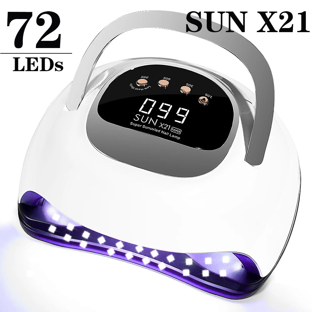 320W UV Light Dryer for Nails Gel Polish with 72 Lamp Beads 4 Timer Setting HD Display Screen Auto Sensor Professional Nail Lamp