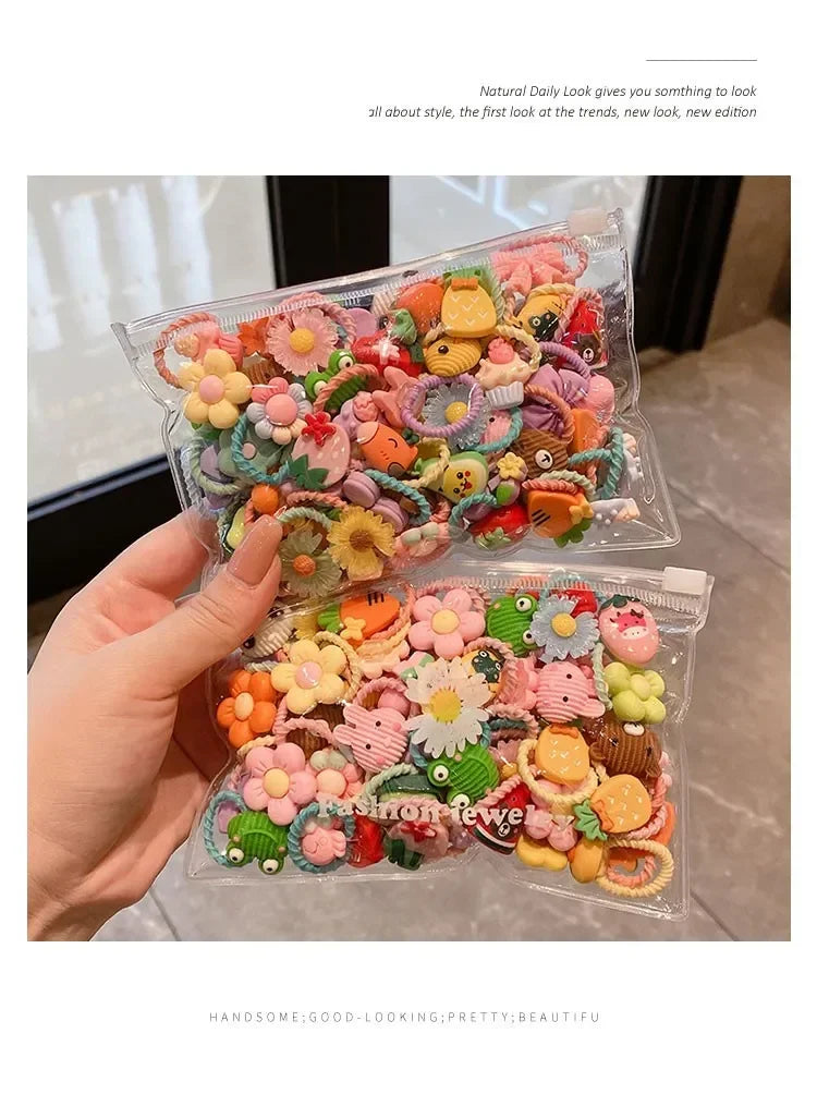 50/40/30pcs Cute Rubber Bands for Children Will Not Harm Hair with Good Elasticity. Girl Baby Headbands and Cute Girls Headdress Viralgem Store
