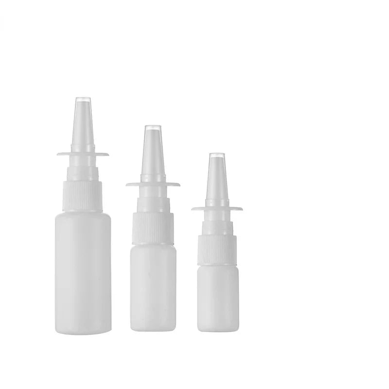 2Pcs/Lot  10ml 20ml 30ml Nasal Spray Bottle Plastic Nose Mist Sprayer Press Spray Head Empty Bottles Refillable Atomizer Viralgem Store