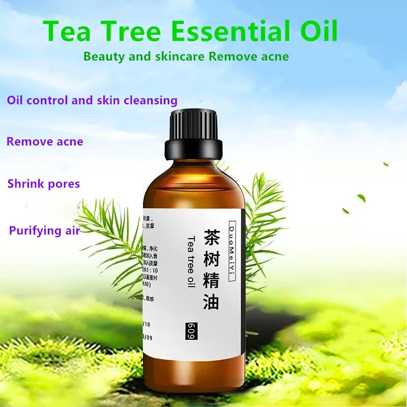 Top Natural Tea Tree Essential Oil For Remove Acne Beauty Skincare Skincare Homemade Perfume Meditation Aromatherapy 100ml/botle Viralgem Store
