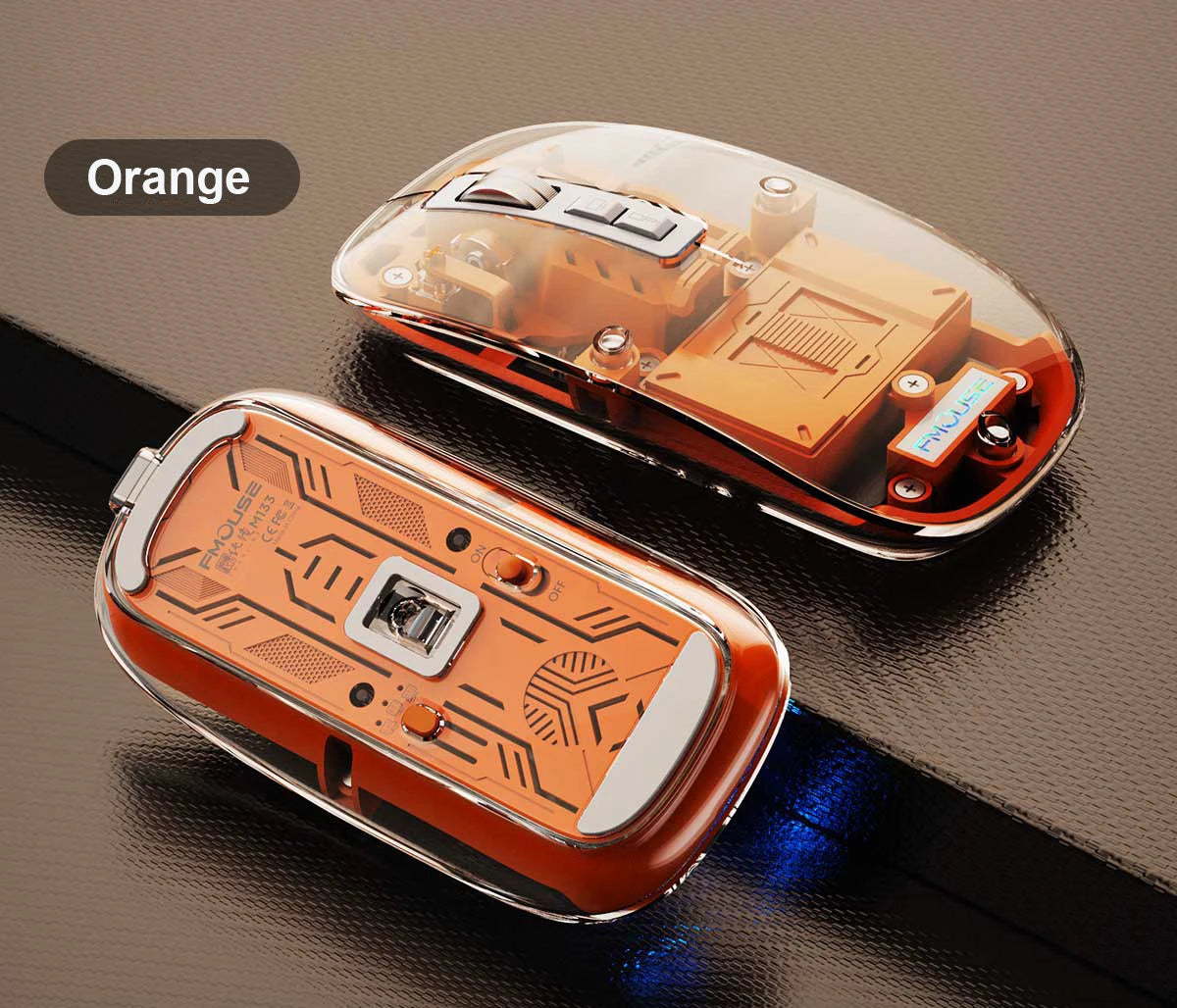 Transparent Magnetic Triple Mode Bluetooth compatible 2.4G Wireless Mouse One-Click Desktop Type-C Rechargeable Silent Mice Mute Viralgem Store