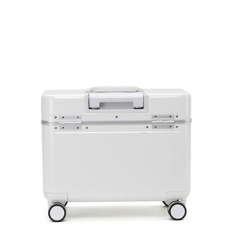 Aluminum Alloy Frame Suitcase, Top-Opening ABS Portable Trolley Case, Universal Wheels, Customs Code Lock Boarding Case Viralgem Store