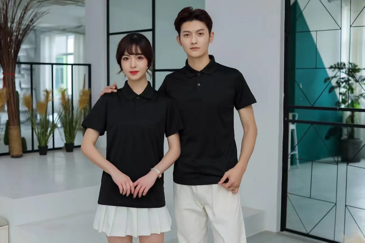 2024 Solid Color Polo Shirt Men's Business Polo Collar Half sleeved Top 2024 Summer Casual Short sleeved T-shirt for Men an