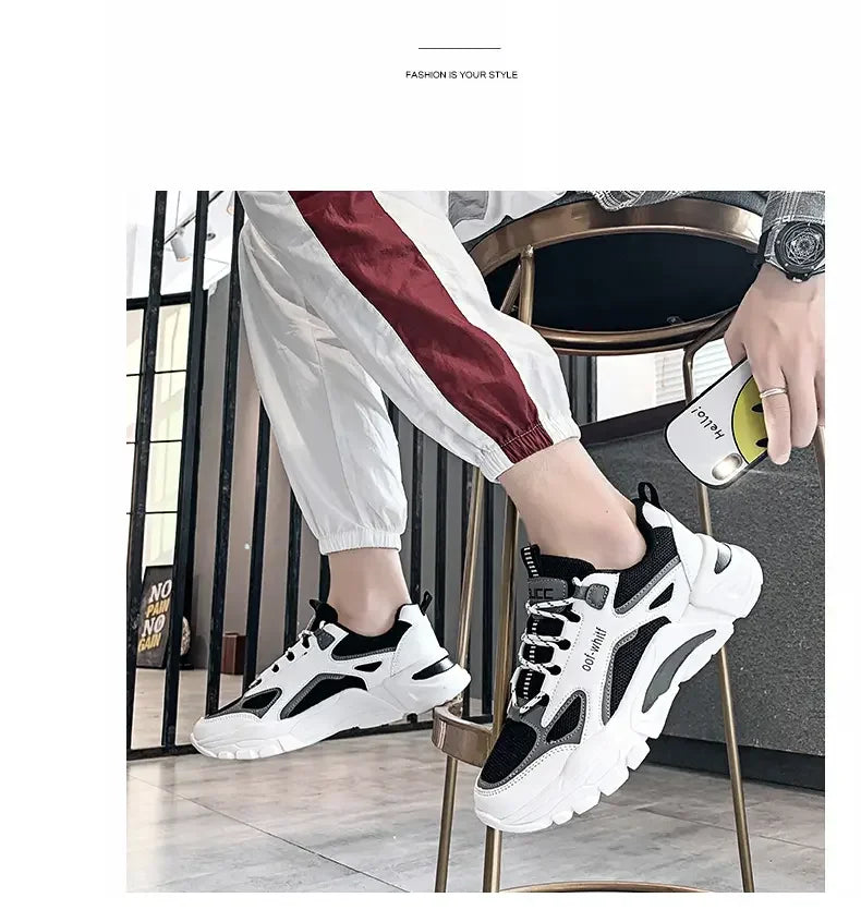 2024 New Men Sneakers Mesh Breathable Outdoor Running Shoes Fashion Casual Tennis Shoes Lightweight Comfortable Male Sport Shoes