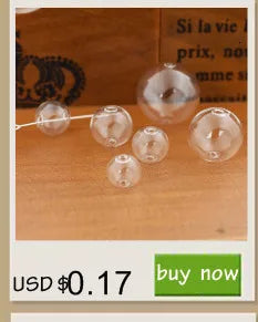 10pieces Double Hole 10-20mm Color Glass Ball Globe Beads Hollow Glass Bottle Vial Jewelry Making Accessories Findings Viralgem Store