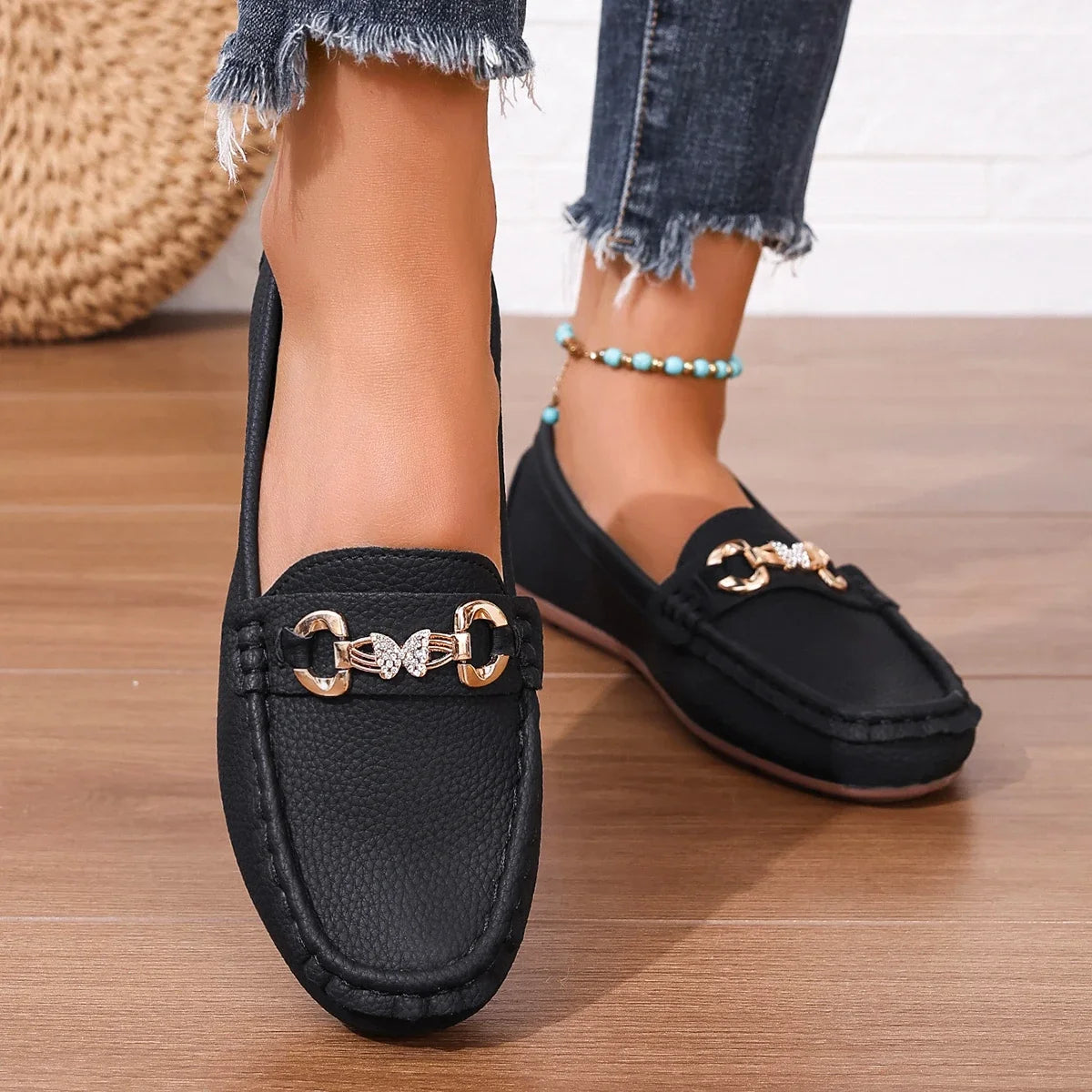 Women's Casual Slip on Mary Jane Shoes 2025 Spring Autumn New Fashion Round Toe Solid Soft Sole Flat Loafers Zapatos De Mujer Viralgem Store