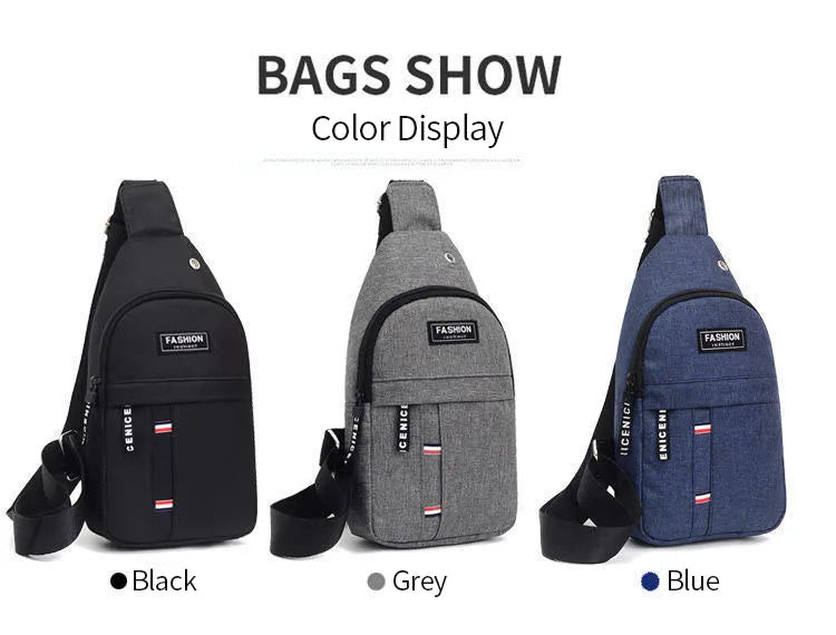 2023 New Chest Bag New Men Simple Nylon Fashion Waterproof One Shoulder Crossbody Bag Multi-functional Men Sling Bag New In