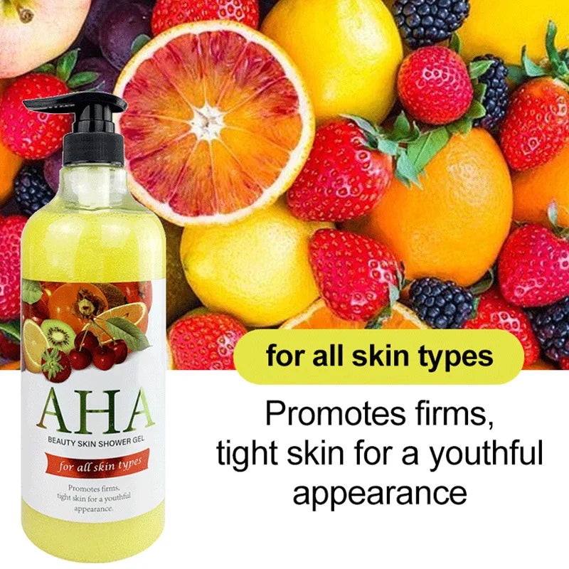 1000ml Vitamin C Body Lotion Anti-aging Shower Gel AHA and Arbutin Beauty Skin Body Wash for Dropshipping Viralgem Store