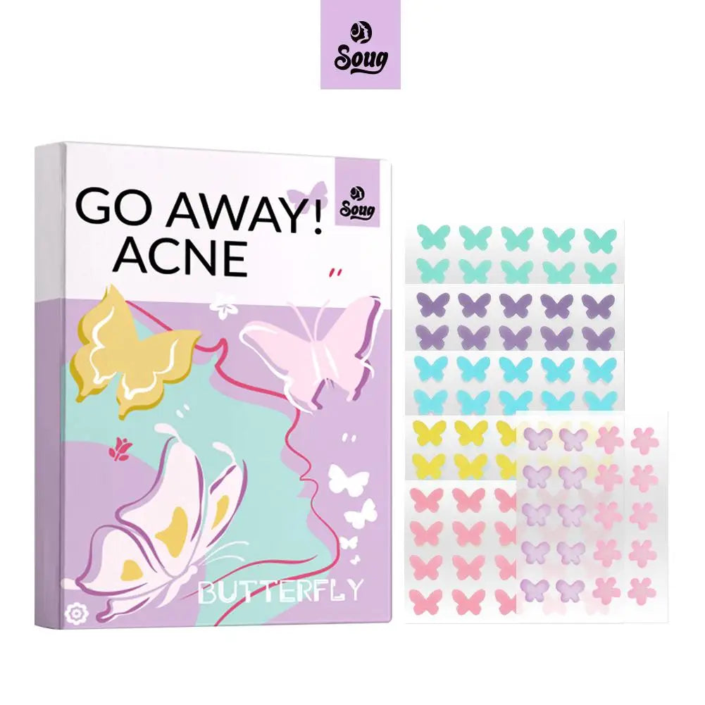 120Pcs Butterfly Shape Acne Pimple Patch Stickers Blemish Spot Concealer Cover 0.1mm Acne Treatment Pimple Remover Skin Care Viralgem Store