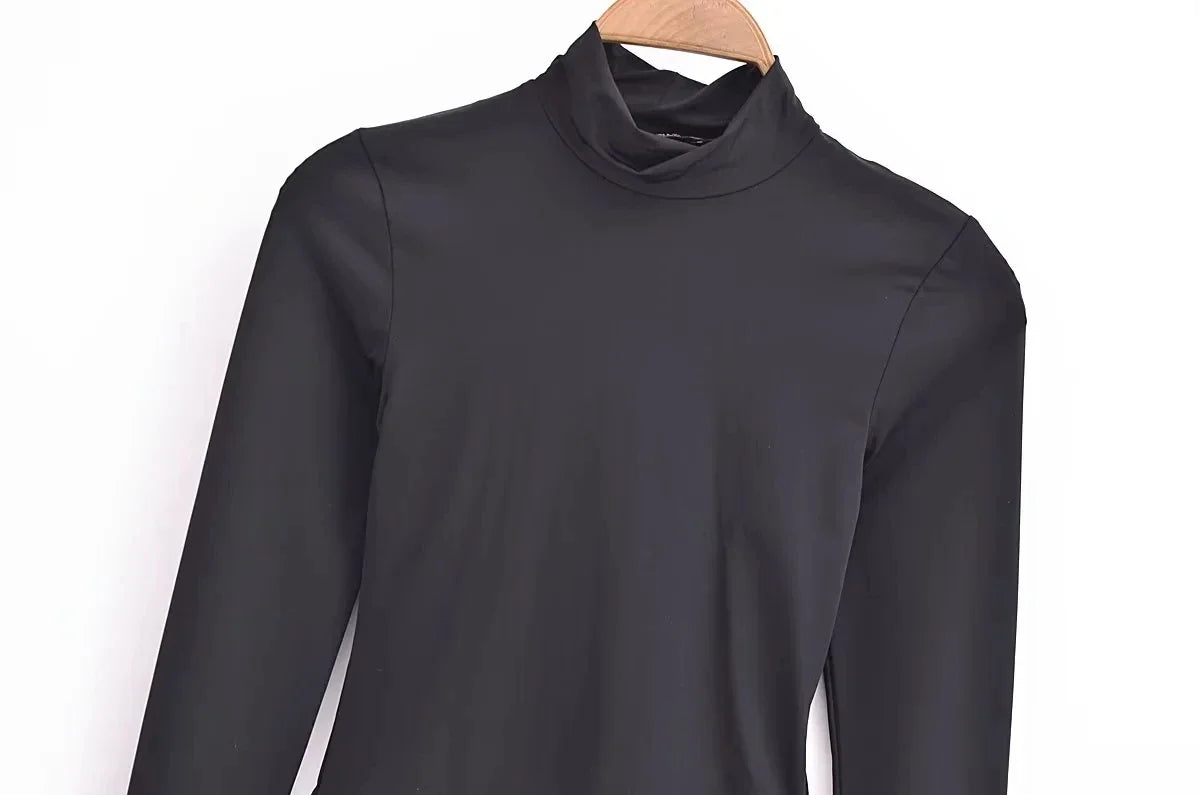 TRAF 2024 Women's Long Sleeve Body High Neck Lingeries Bodysuit Woman Basic Bodysuit Tops For Women Elegant Women's Bodys