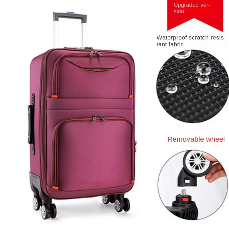 20-28 inch Large Capacity Suitcase Waterproof Oxford Cloth Password Box Removable Universal Wheel Expansion Travel Suitcaes Viralgem Store