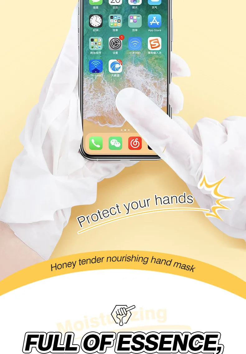 10 Pairs Honey Hand Mask Hands skincare Masks Moisturizing Nourishing Hydrating Tendering Smoothing Hands Skin Care Products Viralgem Store