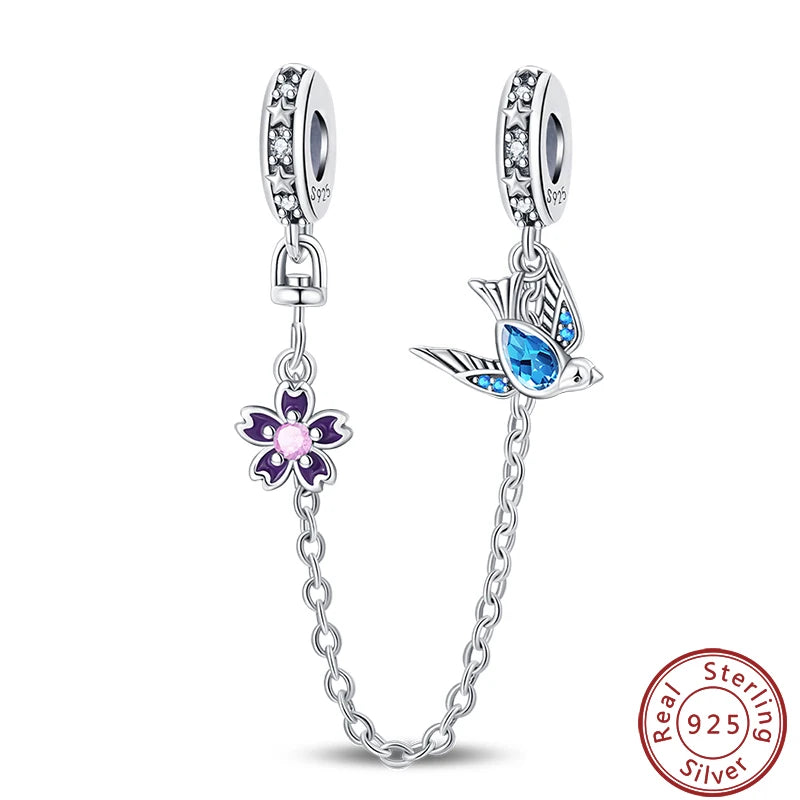 100% 925 Silver Parrot Hummingbird Owl Birds Fashion Design Charms Beads 3mm DIY Fine Jewelry Gifts Making Viralgem Store