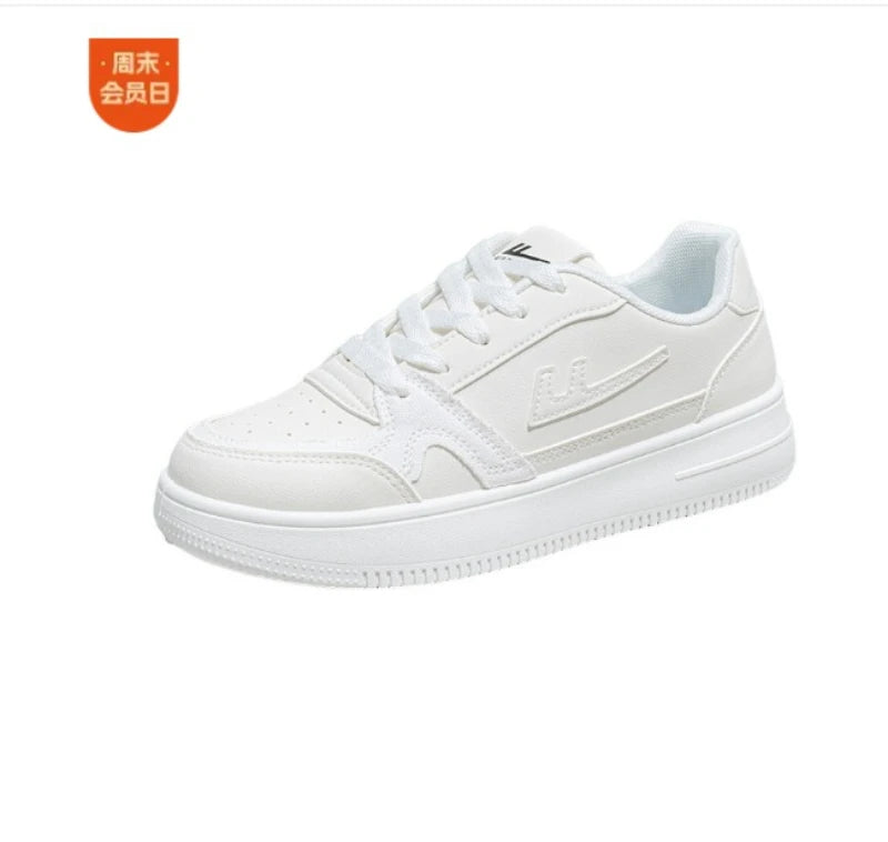 White Shoes For Women's Classic Spring And Autumn New Sports And Casual Trend Women's Shoes Versatile Ins Thick-Soled Shoes