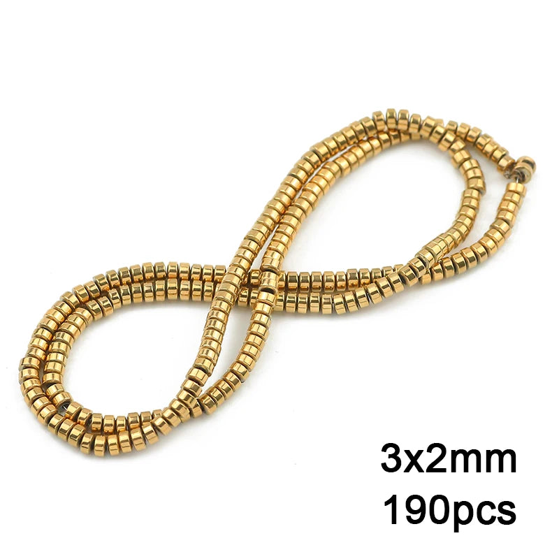 3A+ Retention Color Various Shapes Star Heart Hematite Natural Stone Plated Loose Gold Beads For Jewelry Making Diy Bracelets