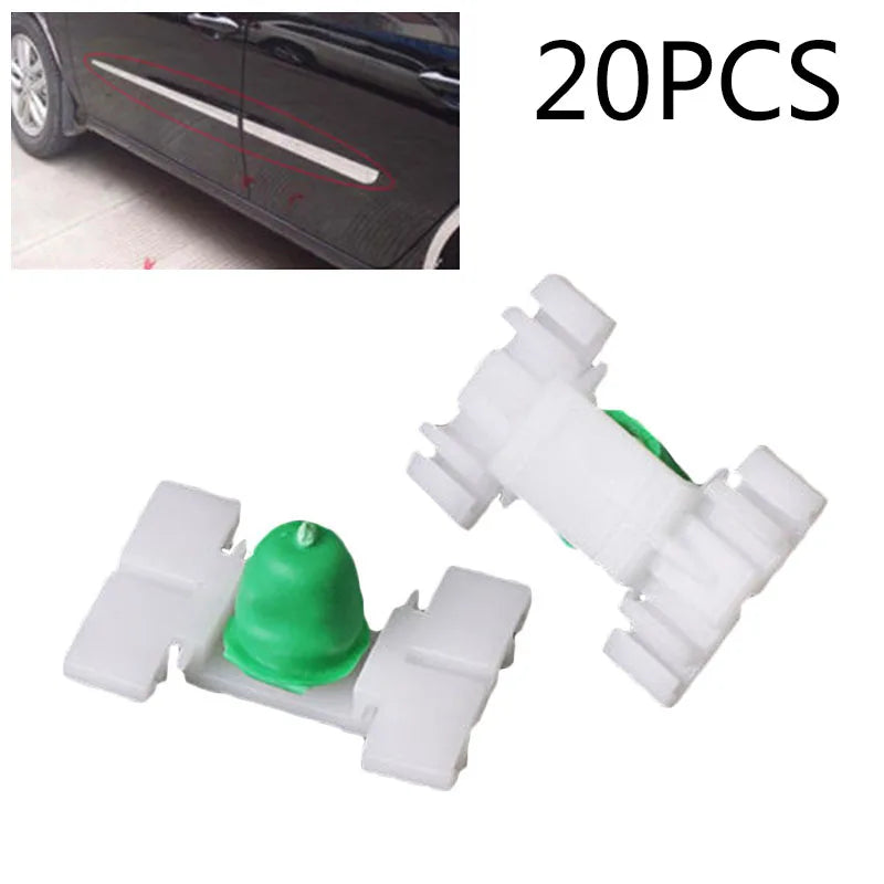 20*Car Door Bumper Strips Car Exterior Door Fender Moulding Trim Clip Car Door Guard Protector For BMW E36 E46 323 325 328 330