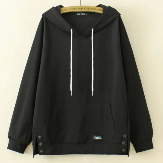 2023 Autumn Women Clothes Plus Size Hoodie Loose Casual Hooded Sweatshirt Curve Female S73 2315