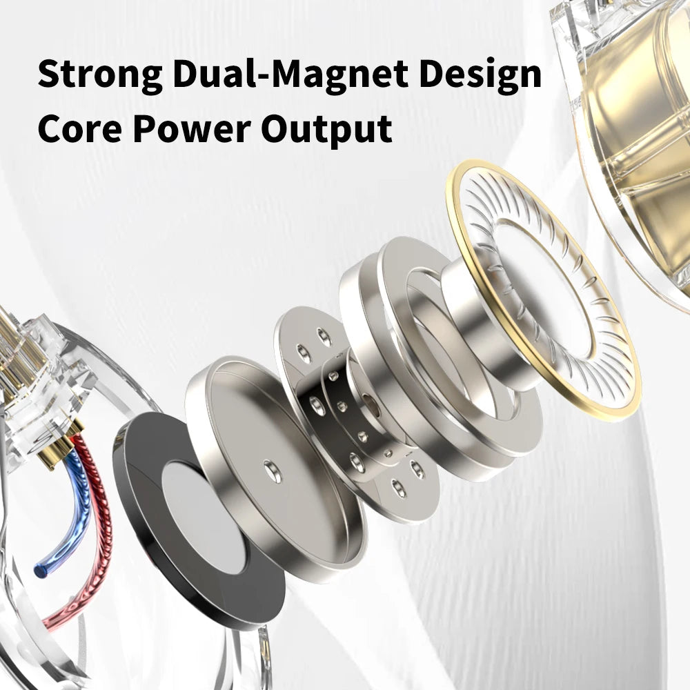 TRN CS4 HIFI IEMs 10mm Dynamic Driver Earphones In-Ear Monitor Headphones Gaming Headset Sports Earbuds with Detachable Cable