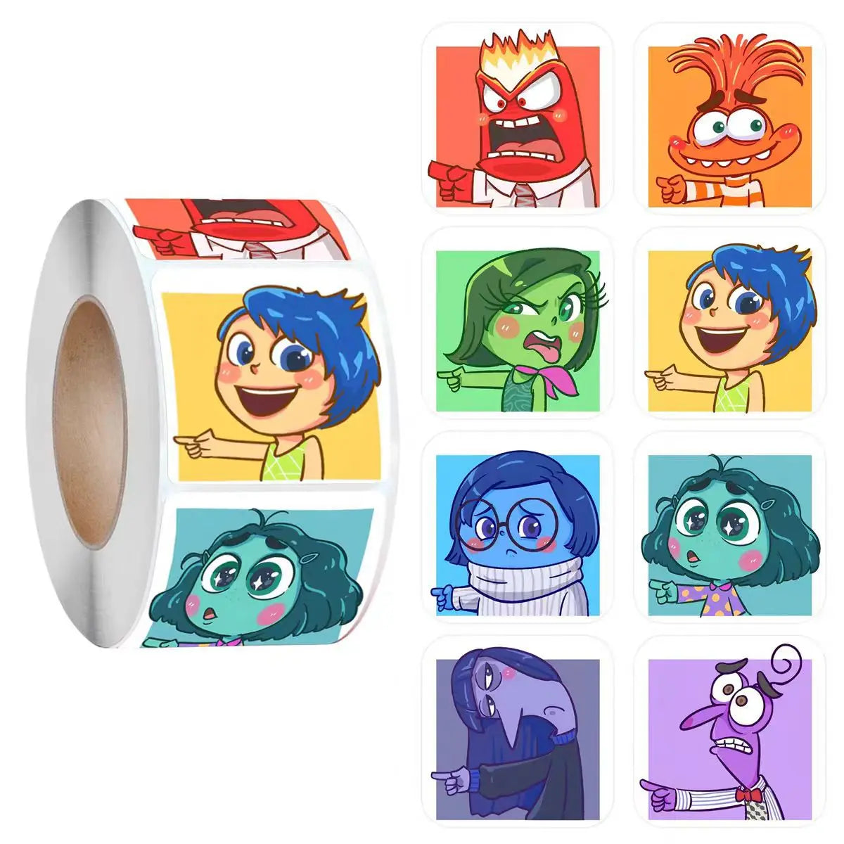 500sheet/roll Disney Movie Inside Out 2 Stickers Cartoon Party Decoration Stickers Gifts Bag Labels Stationery Kids Toys Viralgem Store