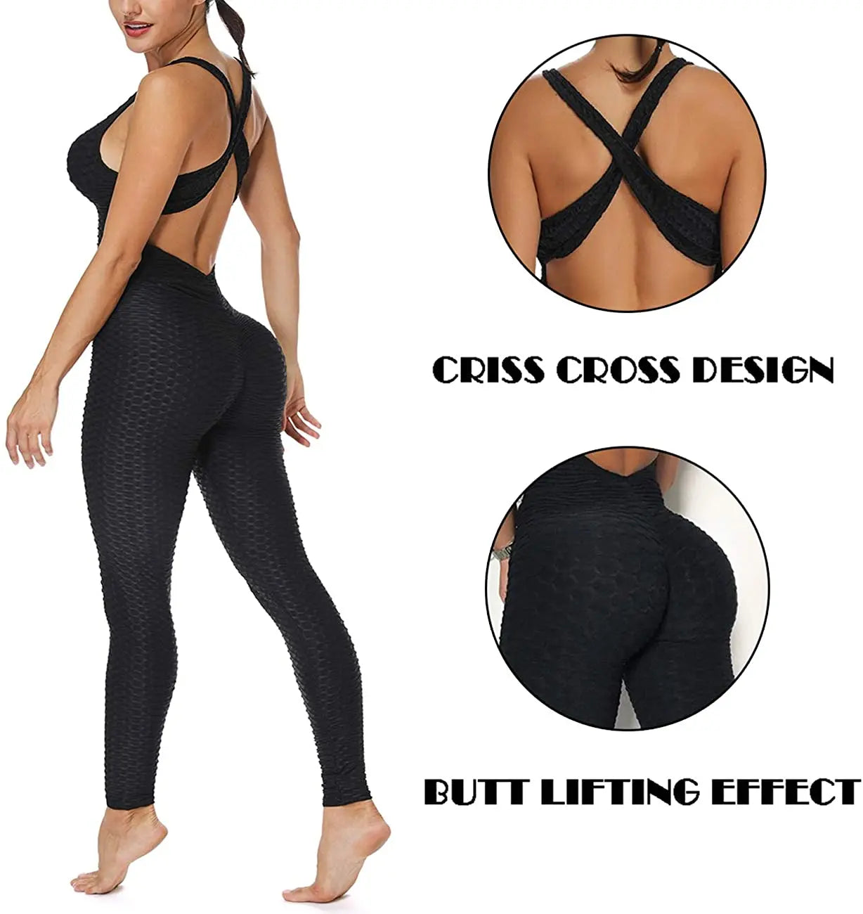 Women Halter Yoga Set Black Activewear Sexy Bandage Sleeveless Jumpsuit Skinny Rompers Solid Elastic Bodycon Fitness Sport Suits Viralgem Store