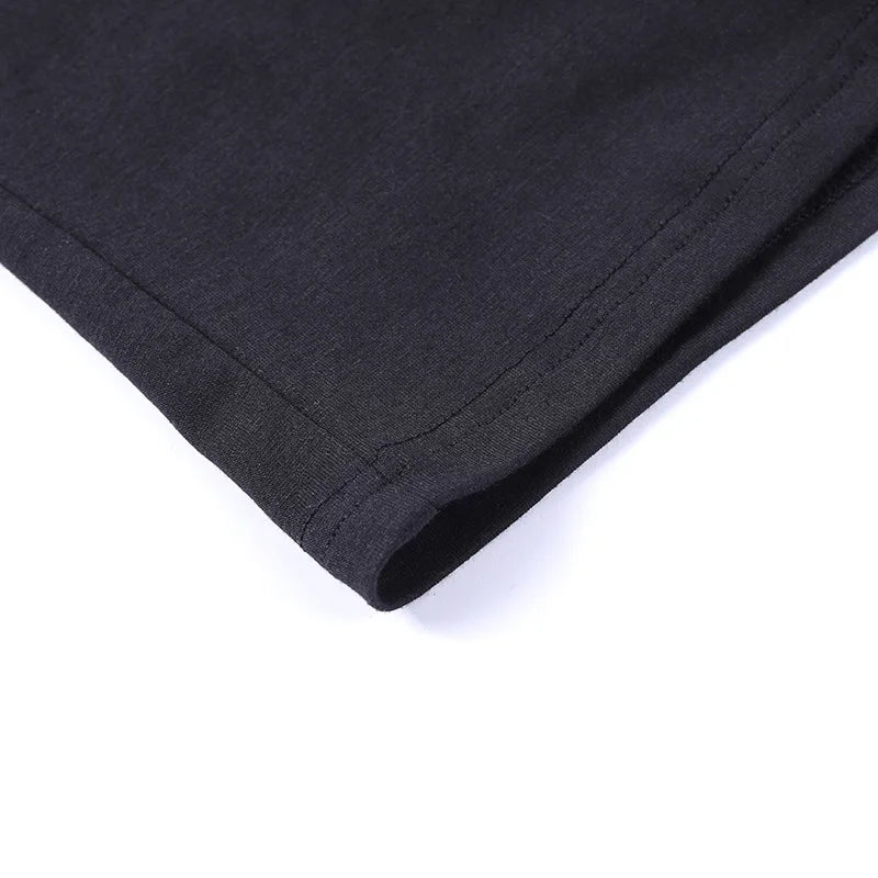 Y2k Top Shirts for Women Fashion Street Spice Girl Slim Show Chest D Embroidery Crop Short Open Umbilical Versatile Top