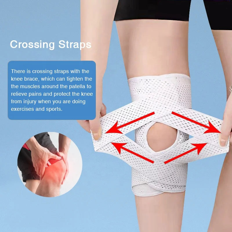 1PC Sports Kneepad Men Women Pressurized Elastic Knee Pads Arthritis Joints Protector Fitness Gear Volleyball Brace Protector