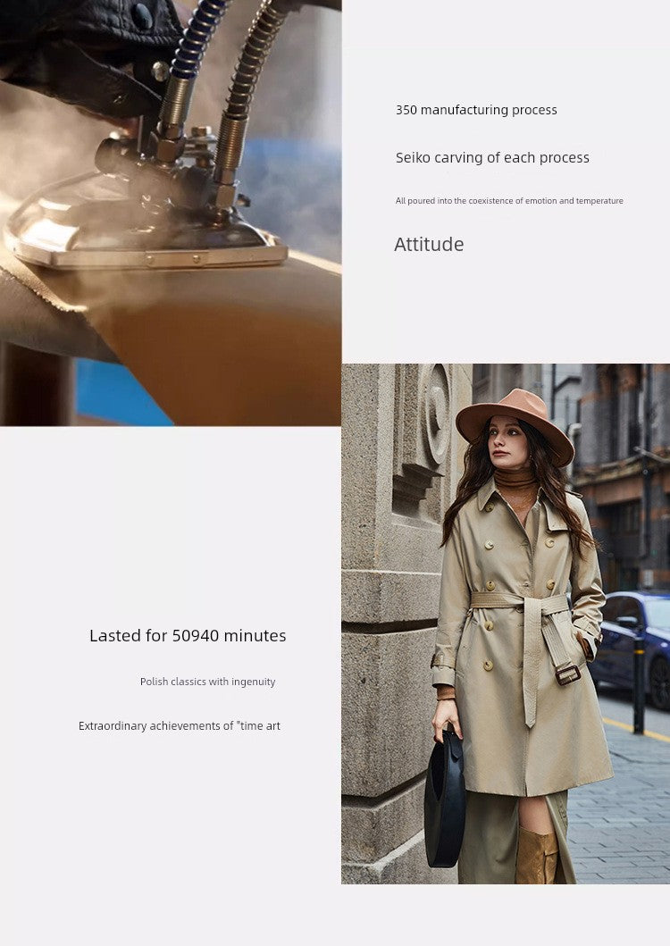SOURCE Factory Dfvf Quanzhixian Chameleon Chelsea 2.0 Long Trench Coat Waterproof Anti-Wrinkle Elegant British Viralgem Store