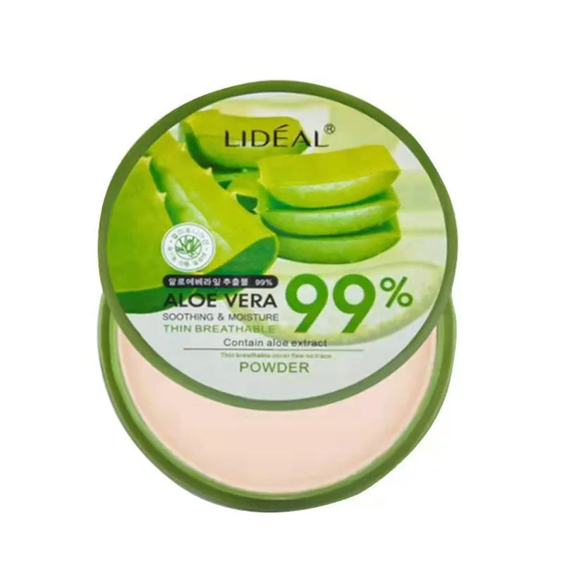 99% Aloe Vera Softening Powder Waterproof Moisturizing Concealer  Foundation Fixed Make Up Oil Control Facial Makeup Cosmetics