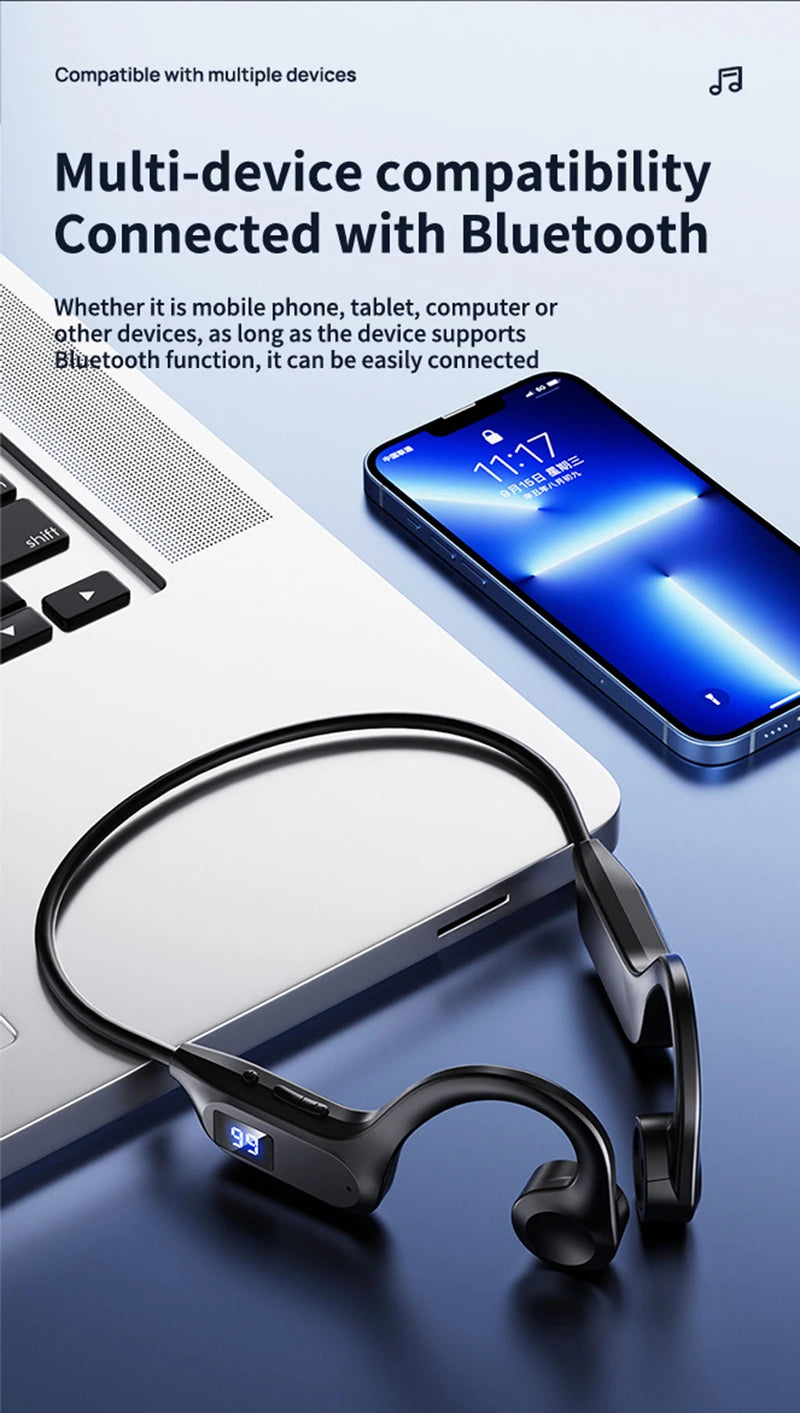 Xiaomi A20 Bone Conduction Wireless Earphone Sport Swimming Bluetooth Compatible Headphone Hand-free With Mic For Running 2025