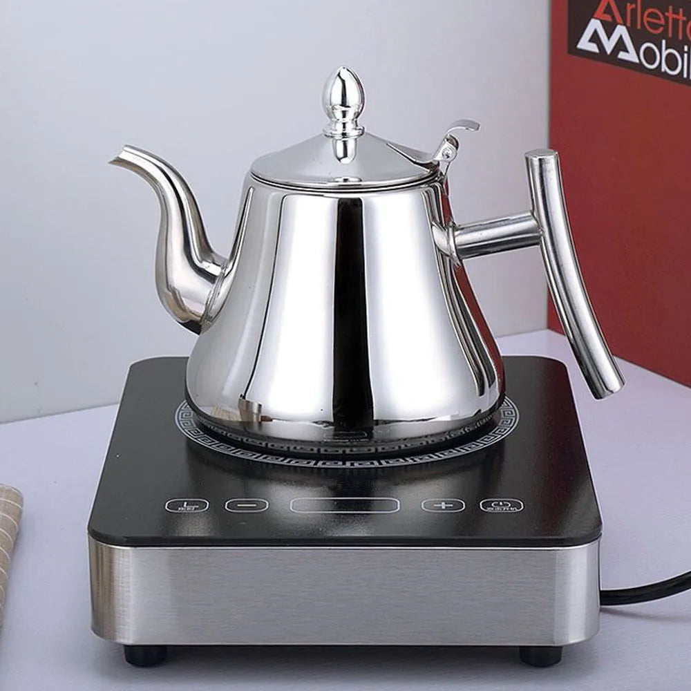 1.0L/1.5L/2.0L Tea Kettle Stainless Steel Teapot Removable Infuser for Loose Flower Tea Coffee Stovetop Safe Water Kettle Viralgem Store