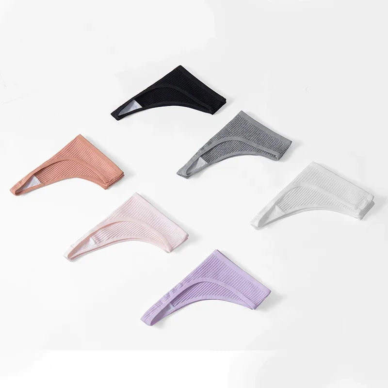 Yiailing Women's Panties Cotton Striped Underwear Sexy Sports Thongs Lingerie Soft Comfortable G-Strings Hot T-Backs