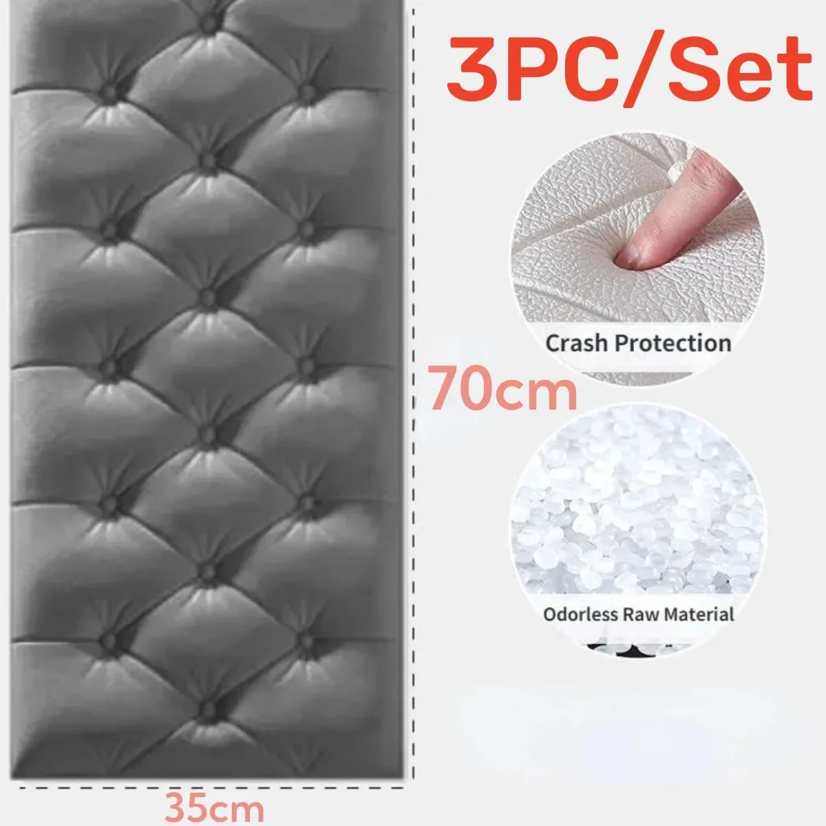 3-6pc/Set Self Adhesive Tile Wall Sticker Home Decor 3D PVC sticker Covers For Kitchen Cupboard Bathroom Waterproof Wallpaper